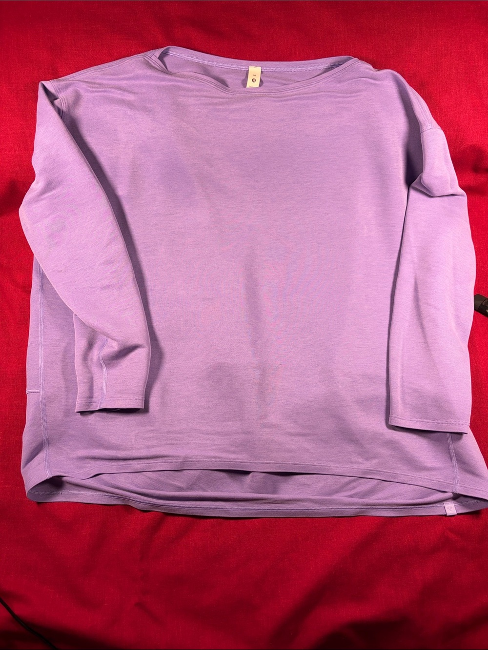 lululemon athletica Pastel Lavender Back in Action Long sleeve shirt *pique